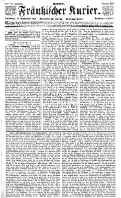 Fränkischer Kurier Samstag 16. September 1871