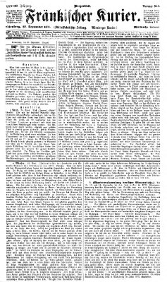 Fränkischer Kurier Mittwoch 27. September 1871