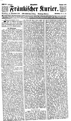 Fränkischer Kurier Sonntag 12. November 1871