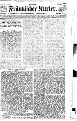 Fränkischer Kurier Freitag 22. Dezember 1871