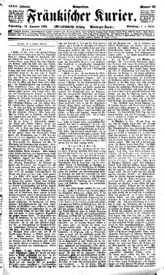 Fränkischer Kurier Sonntag 14. Januar 1872