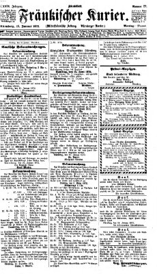 Fränkischer Kurier Montag 15. Januar 1872