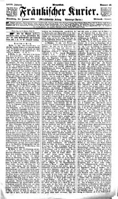 Fränkischer Kurier Mittwoch 24. Januar 1872