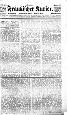 Fränkischer Kurier Mittwoch 7. Februar 1872