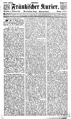 Fränkischer Kurier Freitag 9. Februar 1872