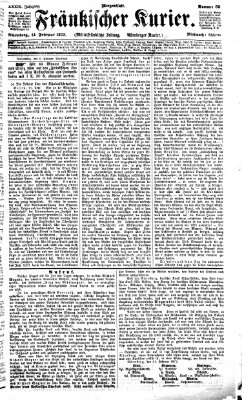 Fränkischer Kurier Mittwoch 14. Februar 1872