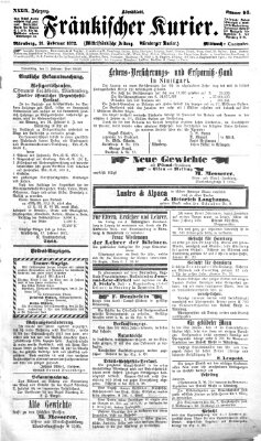 Fränkischer Kurier Mittwoch 21. Februar 1872