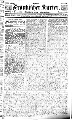 Fränkischer Kurier Montag 26. Februar 1872