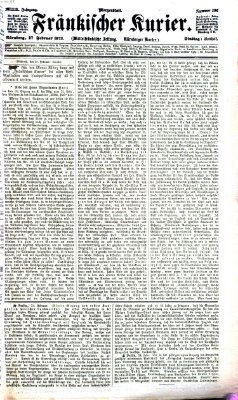 Fränkischer Kurier Dienstag 27. Februar 1872