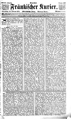 Fränkischer Kurier Mittwoch 28. Februar 1872