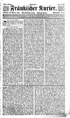 Fränkischer Kurier Donnerstag 29. Februar 1872