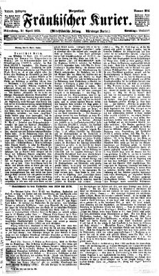 Fränkischer Kurier Sonntag 21. April 1872