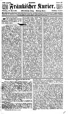 Fränkischer Kurier Samstag 27. April 1872