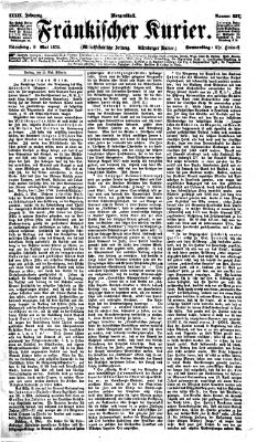 Fränkischer Kurier Donnerstag 9. Mai 1872