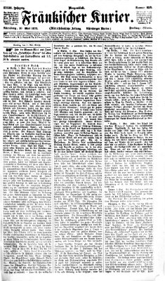 Fränkischer Kurier Freitag 10. Mai 1872