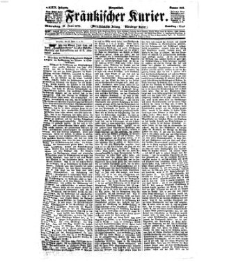 Fränkischer Kurier Samstag 15. Juni 1872