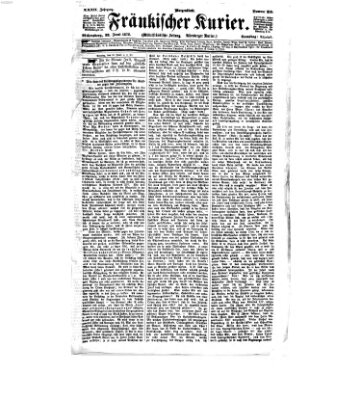 Fränkischer Kurier Samstag 22. Juni 1872