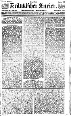 Fränkischer Kurier Donnerstag 25. Juli 1872