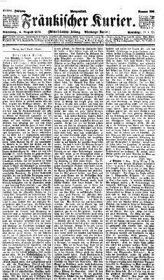 Fränkischer Kurier Sonntag 4. August 1872