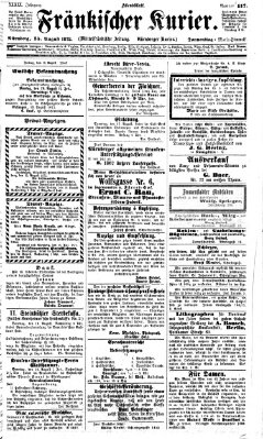 Fränkischer Kurier Donnerstag 15. August 1872