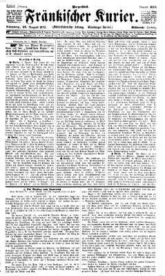 Fränkischer Kurier Mittwoch 21. August 1872