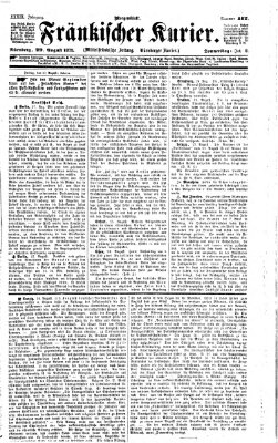 Fränkischer Kurier Donnerstag 29. August 1872