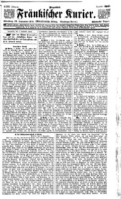 Fränkischer Kurier Mittwoch 11. September 1872