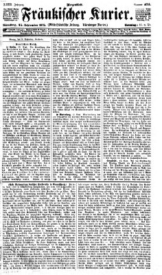 Fränkischer Kurier Sonntag 15. September 1872