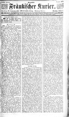 Fränkischer Kurier Montag 16. September 1872