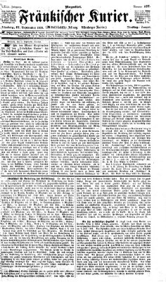 Fränkischer Kurier Dienstag 17. September 1872