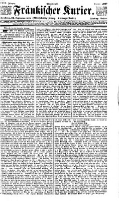 Fränkischer Kurier Dienstag 24. September 1872