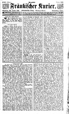 Fränkischer Kurier Donnerstag 24. Oktober 1872