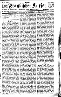 Fränkischer Kurier Donnerstag 21. November 1872