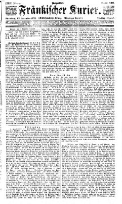 Fränkischer Kurier Dienstag 17. Dezember 1872