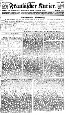 Fränkischer Kurier Montag 30. Dezember 1872