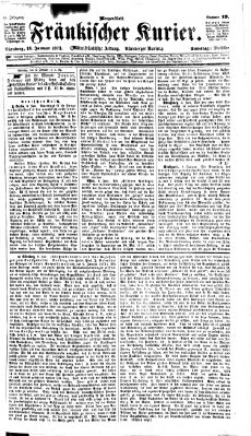 Fränkischer Kurier Samstag 11. Januar 1873