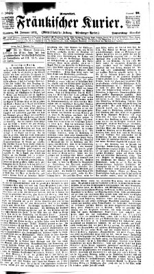 Fränkischer Kurier Donnerstag 16. Januar 1873