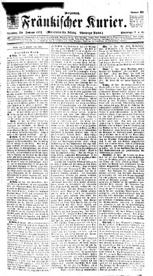 Fränkischer Kurier Sonntag 26. Januar 1873