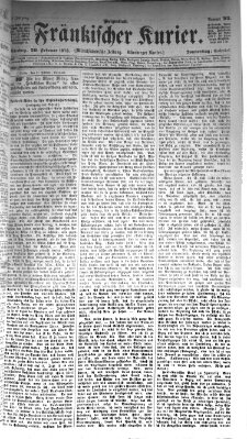 Fränkischer Kurier Donnerstag 20. Februar 1873