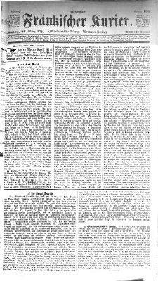 Fränkischer Kurier Mittwoch 26. März 1873