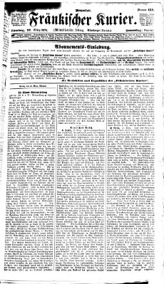 Fränkischer Kurier Donnerstag 27. März 1873