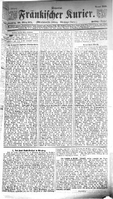 Fränkischer Kurier Freitag 28. März 1873