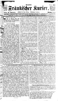 Fränkischer Kurier Montag 21. April 1873