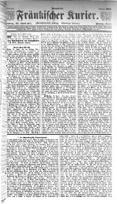 Fränkischer Kurier Freitag 25. April 1873