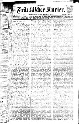 Fränkischer Kurier Sonntag 27. April 1873