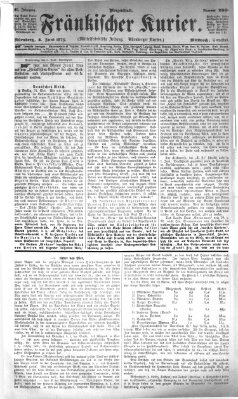 Fränkischer Kurier Mittwoch 4. Juni 1873