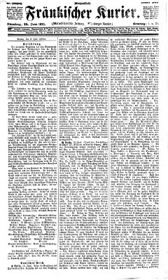 Fränkischer Kurier Sonntag 15. Juni 1873