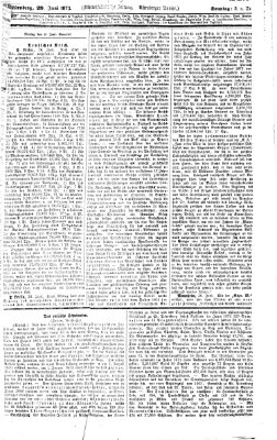 Fränkischer Kurier Sonntag 29. Juni 1873