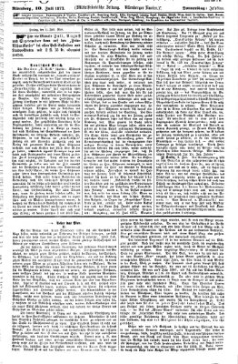 Fränkischer Kurier Donnerstag 10. Juli 1873