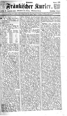 Fränkischer Kurier Samstag 6. September 1873